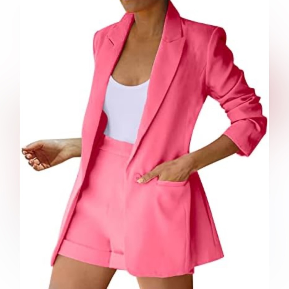 Women’s two piece blazer & short set